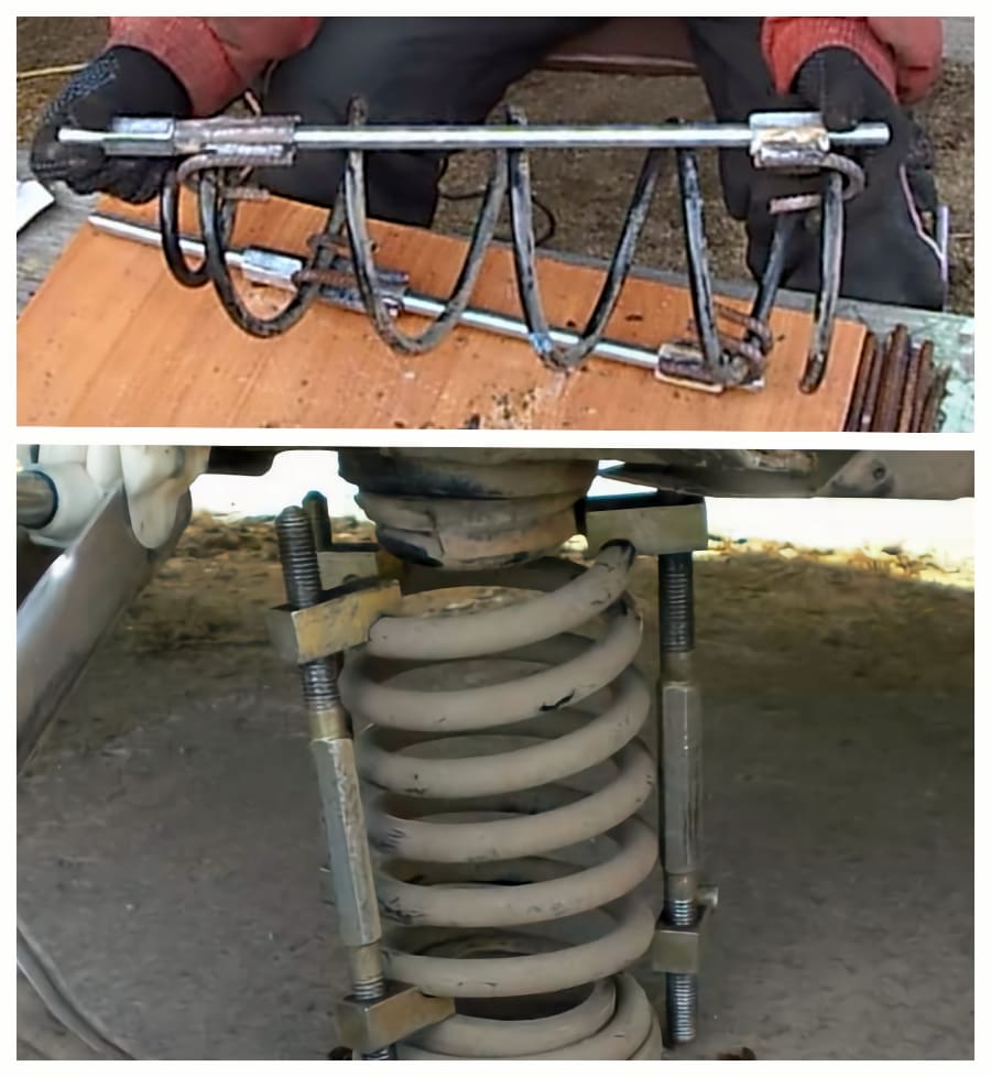 Как сжать пружину на машине при помощи сьемника купить новые пружины в Украине цена