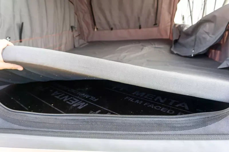 mattress in a rooftop tent
