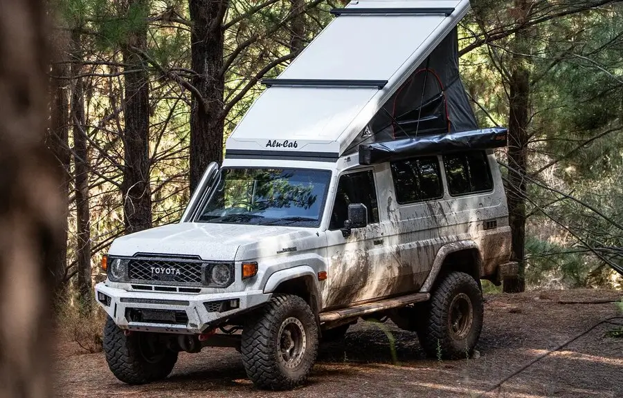 Rooftop tent on a Toyota Land Cruiser