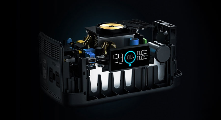 Конструкция зарядной станции EcoFlow River Mini Wireless купить в Украине дешево с доставкой цена