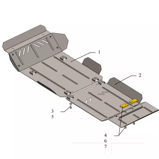 Защита двигателя и КПП Toyota Hilux 2011-2015 V-2,5D 3,0D