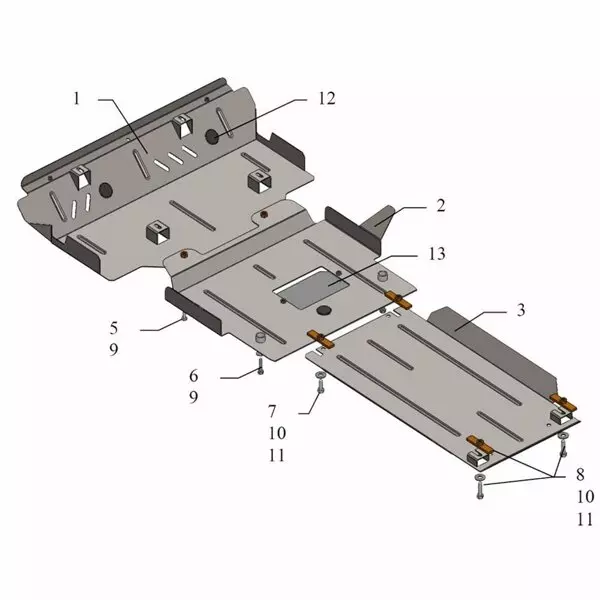 Protection of the Toyota Land Cruiser Prado 150 2009- V-2.7i 3.0d engine