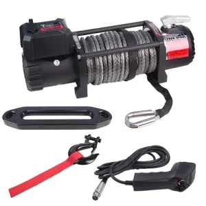 Winch Automobile T-Max EW-9500-4305 kg 12 b musclelift Synthetic rope