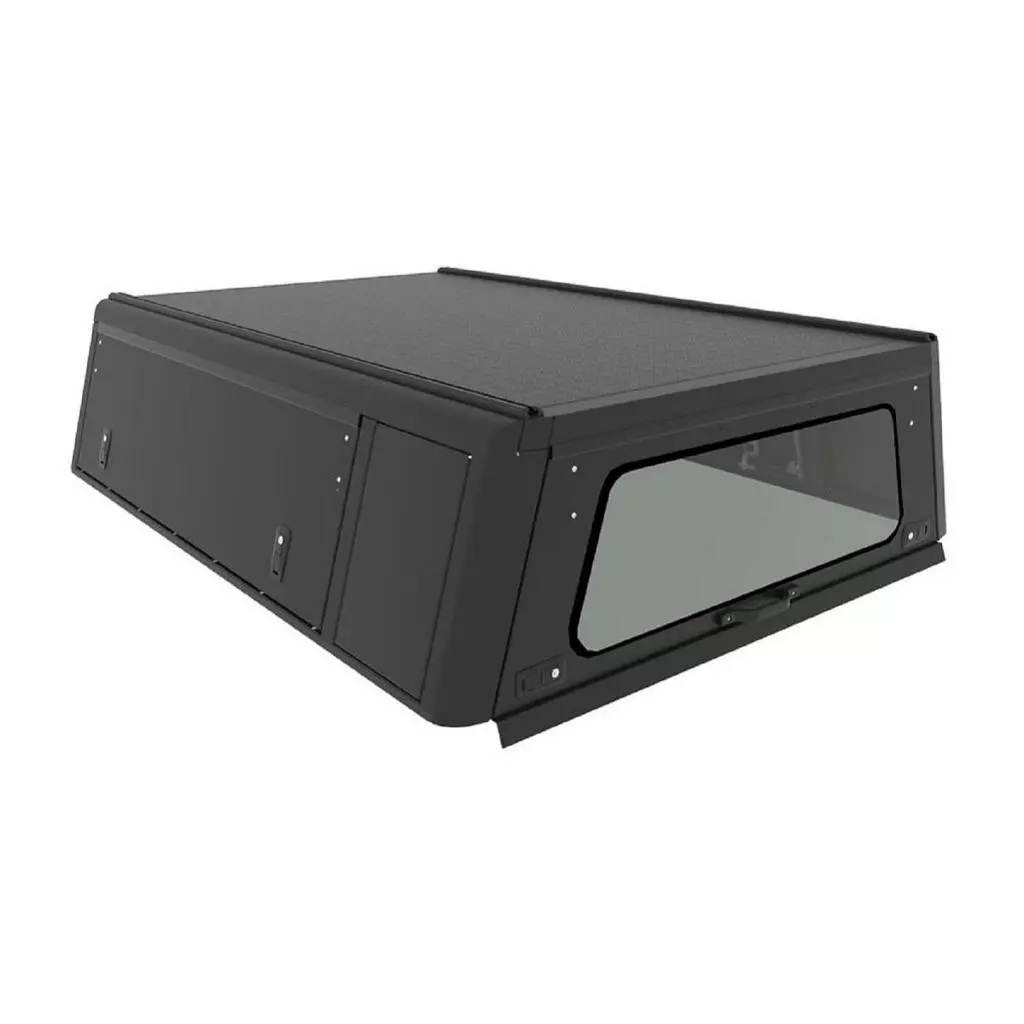 Кунг Alu-Cab для Nissan Navara 2015-2025 з гладкими дверима чорний