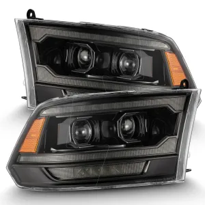 Передні фари Dodge Ram 1500 Classic 2009-2023 G2 Style PRO серія колір Alpha-Black AlphaRex AHL-DR09-G5-P-S-FLB