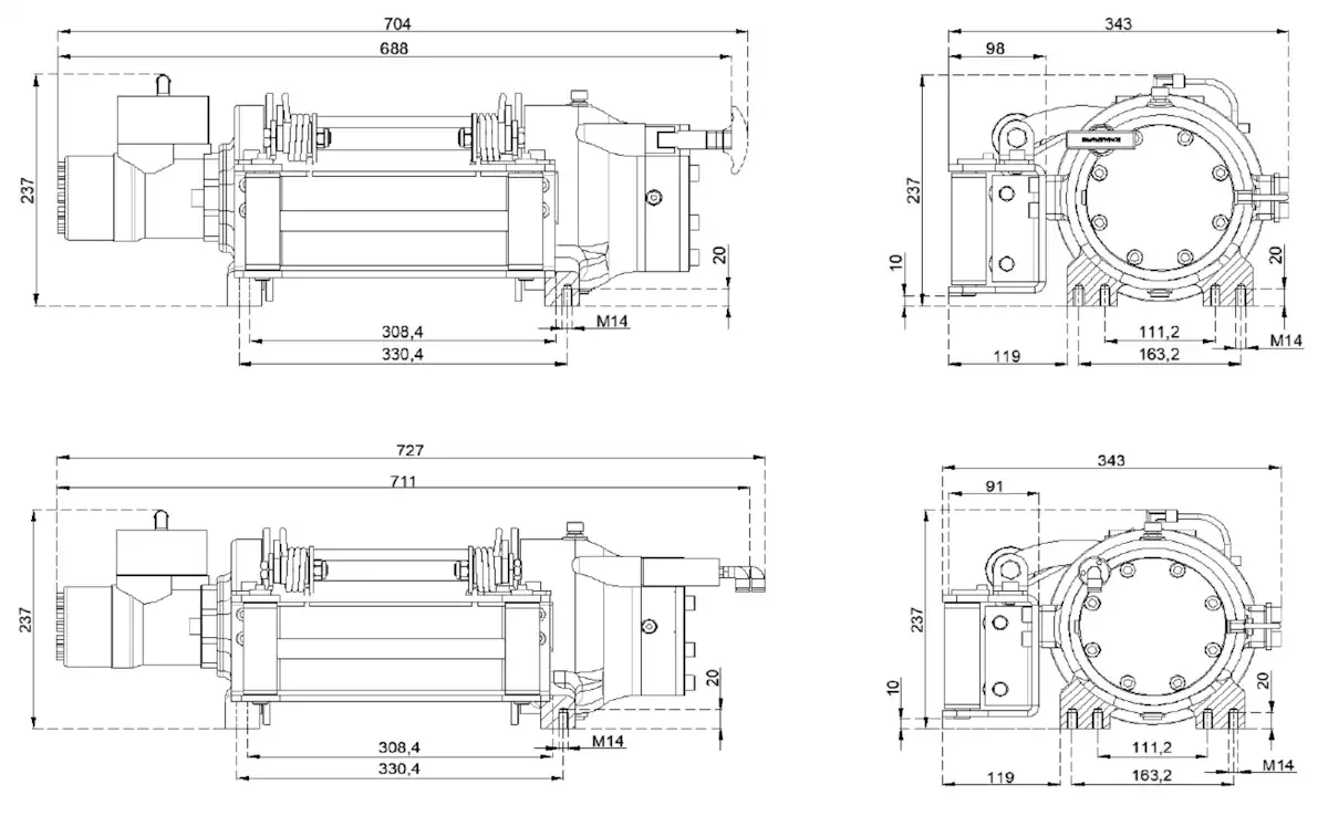 Купить лебедку HMW 5.0 PHT-ST