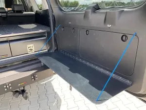 Table on the back door of aluminum for Toyota Prado 150 13-17 F4X4