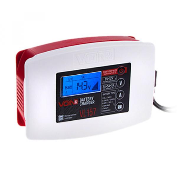 Зарядний пристрій VOIN VL-157 6&12V/3-5-7A/3-150AHR/LCD/Iмпульсний