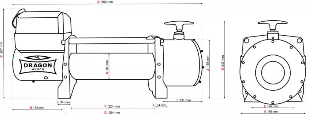 купити лебідку електричну на евакуатор Dragon Winch DWT 16800 HD