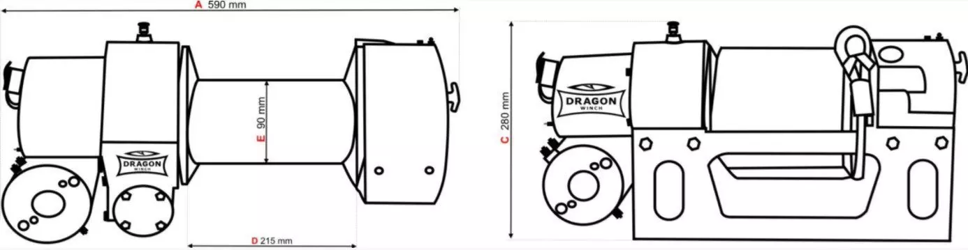 купить лебедку на эвакуатор Dragon Winch DWTS 12000 HD