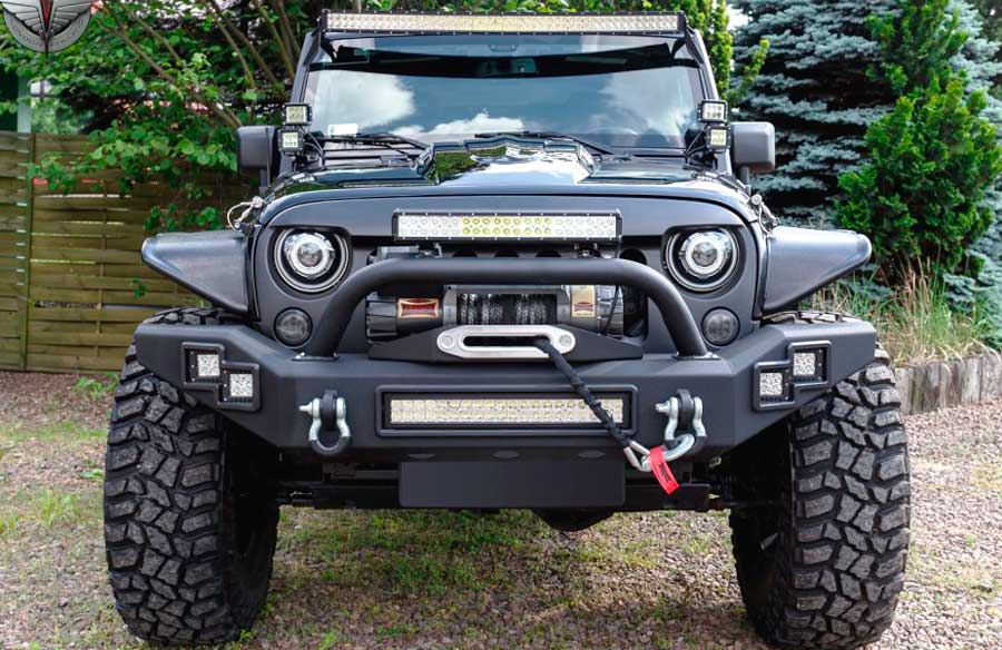 Електрична автомобільна лебідка Автомобільна лебідка DWH 12000HDS на Jeep Wrangler оффроад ціна в Україні