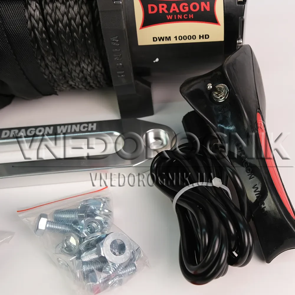 Лебедка автомобильная электрическая Dragon Winch DWM 10000 HD synthetic