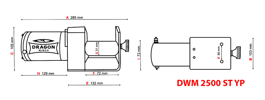 Схема лебідки dragon winch 2500 st yp купити в Україні
