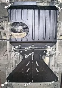 Защита КПП Nissan Patrol GR Y61 от 2003 - St