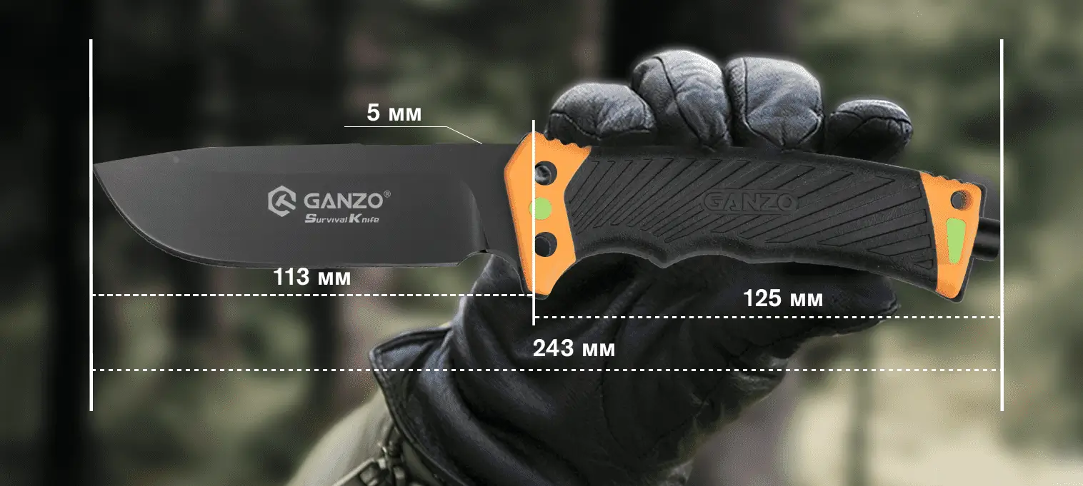 розміри та характеристики ножа Ganzo G8012V2