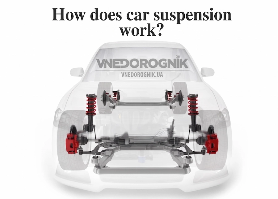 Overall view of reinforced SUV suspension Reinforced suspension for SUV buy in Ukraine