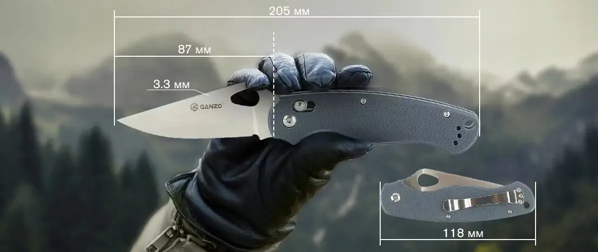 Розміри та характеристики Ganzo G729-GY